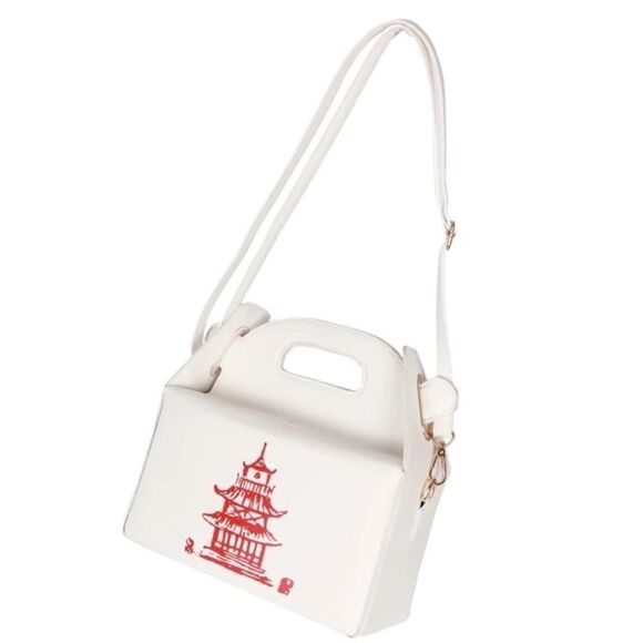 ⭐️Host Pick⭐️ Chinese Tower Print Top-Handle Takeout Box Handbag - Picture 5 of 10